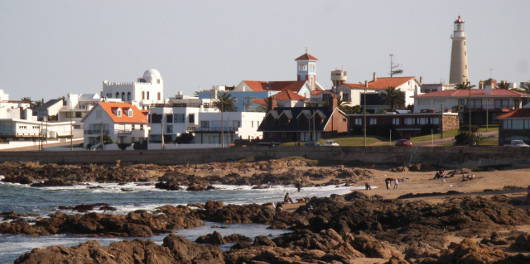 Blick auf die Halbinsel von Punta del Este