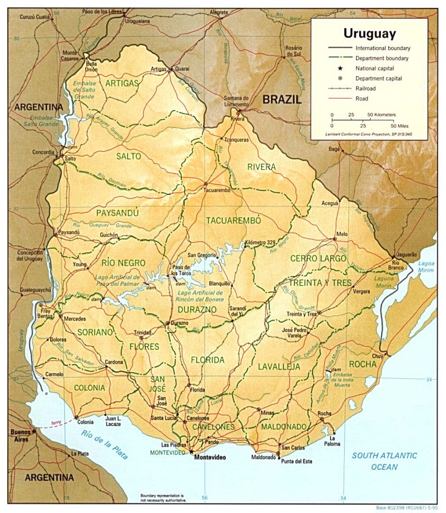 Interesting facts about Uruguay karte uruguay